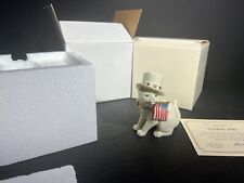 VTG Lenox 24K Freedom Kitty Independence Day Patriotic Cat Figurine Boxes & COA picture