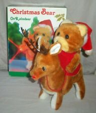 VTG Funny Toys Animated Christmas Bear on Rudolph the Red Nosed Reindeer Figure picture