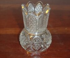 Vintage Cut Crystal Glass Toothpick Holder~~Gold Trim picture