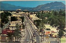 Los Angeles Ventura Boulevard Aerial View California Postcard c1960 picture