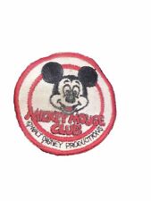 Vintage Walt Disney Mickey Mouse Club Embroidered Patch White Red Streamline picture