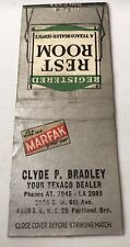 Old Matchbook Cover Clyde P. Bradley Texaco Dealer Portland OR picture