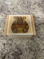 Dogfish Head Brewery Ceramic Coasters Set w Wood Holder 4 Different Ales picture