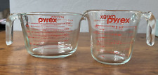 Vintage Pyrex Measuring Bowl Cup lot of 2 Red Pyrex~ 2 Cup and 4 Cup Set picture