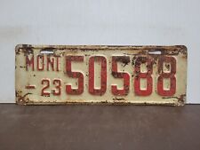 1923 Montana  ORIGINAL   License Plate Tag Hard to find picture