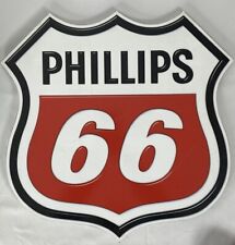 Phillips 66 Sign 18” Gasoline Gas Station Road Highway Mancave Garage Bar Vtg  picture
