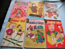 LOT  6  Vintage Old GOLD KEY' Comic Books 1969-1972 Porky Pig, Donald Duck, Yogi picture