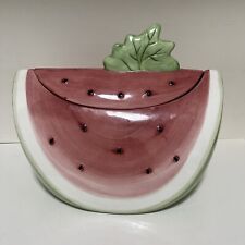 Vtg Watermelon Slice Cookie Jar Canister Container Susan Winget Certified Intern picture
