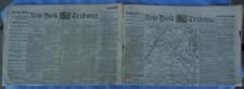 2 Rare Original Complete Civil War Era New York Tribune Newspapers - 1862 & 1864 picture