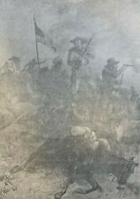 1898 Vintage Illustration Custer's Last Stand Little Big Horn picture
