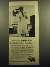 1958 Nikon SP Camera Ad - Che Bella, the Nikon SP May I look through picture