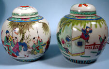 PAIR CHINESE EXPORT REPUBLIC LATE QING GINGER JAR TEA picture
