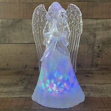 Large 13.5” Tabletop LED Lighted Acrylic Angel Christmas Holiday  picture
