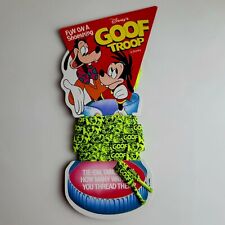 Vintage 1992 Disney NEW Goof Troop Shoelaces W/ Promo Card Bright Laces 👀 picture