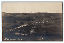 1908 Birds Eye View Of Camptown Pennsylvania PA RPPC Photo Posted Postcard picture