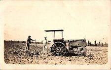 RPPC Antique J I Case Tractor In the Field With Implement Velox 1907-1917 Unpost picture