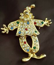 Swarovski Crystal Articulated Clown Scatter Pin/Brooch picture