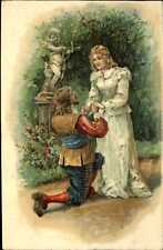 Couple romance romantic man proposing Romeo & Juliet? UDB c1905 cupid picture