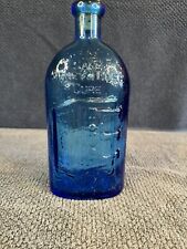 Vintage Frank's Safe Kidney- Liver Cure Cobalt Blue Bottle. 9 1/4