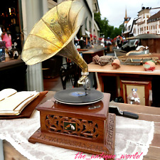 Description Of Item:- (Vintage Gramophone Player Old Phonograph Recorder Play picture