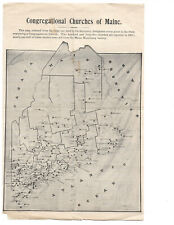 1897 Congregational Churches of Maine ~ Maine Missionary Society Leaflet Map picture
