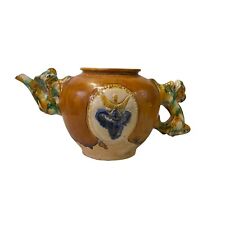 Chinese Tri-Color San Cai Glaze Ceramic Foo Dogs Vase Jar Display ws3212 picture
