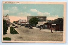 Clearwater Florida FL Main Street White Border Postcard c.1920 picture