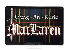 Scotland Kilt Tartan MacLAREN Metal Sign great gift picture