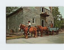 Postcard Horse Wagons Greetings from 
