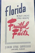 RARE VINTAGE 1958 FLORIDA CITRUS COMMISSION ADVERTISING PIECE 41 picture