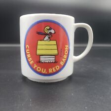 Vintage Peanuts Snoopy Red Baron Mug, 1965 Charles Schultz, Rare Collectible picture