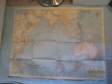 VINTAGE INDIAN OCEAN WALL MAP National Geographic March 1941  picture