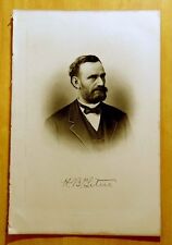 Antique Print 1885 GENERAL HERBERT B. TITUS Chesterfield, NH STEEL ENGRAVING picture