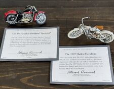 Franklin Mint 1907 Harley Davidson 1:24 Scale Motorcycle And 1957 Sportster picture