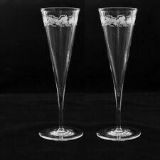 Champagne Glass Flutes, Pair Early Victorian Ca 1860 picture