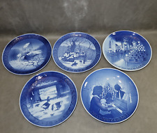 LOT of 5 - Bing & Grondahl Christmas Plates Blue White 1966 1967 1968 1969 1971 picture