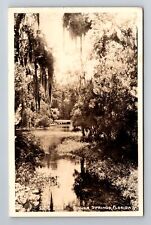 Silver Springs FL-Florida RPPC, Scenic View, Antique, Vintage c1945 Postcard picture
