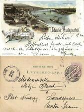 hungary, BUDAPEST, Burggarten Quai, Várkert Rakpart (1897) Litho Postcard picture