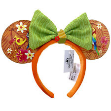 Disney-Parks Enchanted Tiki Room Birds Minnie Ears Green Bow Dole Whip Headband picture