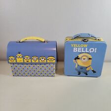 Minions Lunch Box Lot 1 In A Minion and Yellow Bello Tin Metal Despicable Me picture