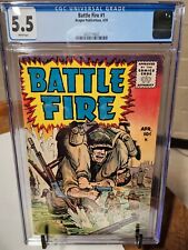 Battle Fire #1 CGC 5.5 Fine  April 1955 picture