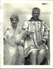 1987 Press Photo New Orleans Home and Rehab Center Mardi Gras King and Queen picture