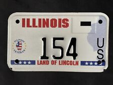 ILLINOIS 154 US VETERAN MOTORCYCLE LICENSE PLATE LOW NUMBER MARINES ARMY picture