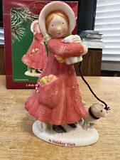 Holly Hobbie Carlton Cards Heirloom A Holiday Visit Ornament 2002 Mint picture