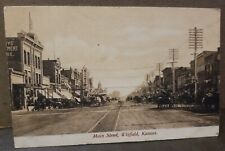 1908? Winfield KS- Kansas, Main Street Vintage Used Postcard picture