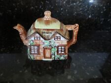 Vintage Ceramic Thatched Roof Cottage Teapot picture
