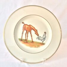 ABERCROMBIE FITCH HORSE ROOSTER DINNER CHARGER 10.75