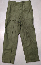VTG Vietnam War Era US Military OG 107 Type 1 Cotton Sateen Pants Trousers 34x31 picture