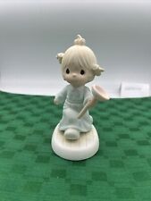 Enesco Precious Moments Porcelain Figurine 1987 Faith Takes The Plunge picture