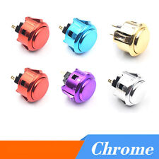 6 Pcs Arcade Push Buttons Game DIY Kit Chrome Replace for OBSF OBSC OBSN MAME picture